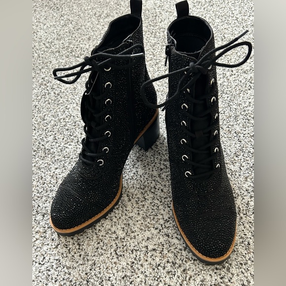 INC Womens Samira 2 Rhinestone Almond Toe Mid-Calf Boots Size: 9.5 - Picture 5 of 11